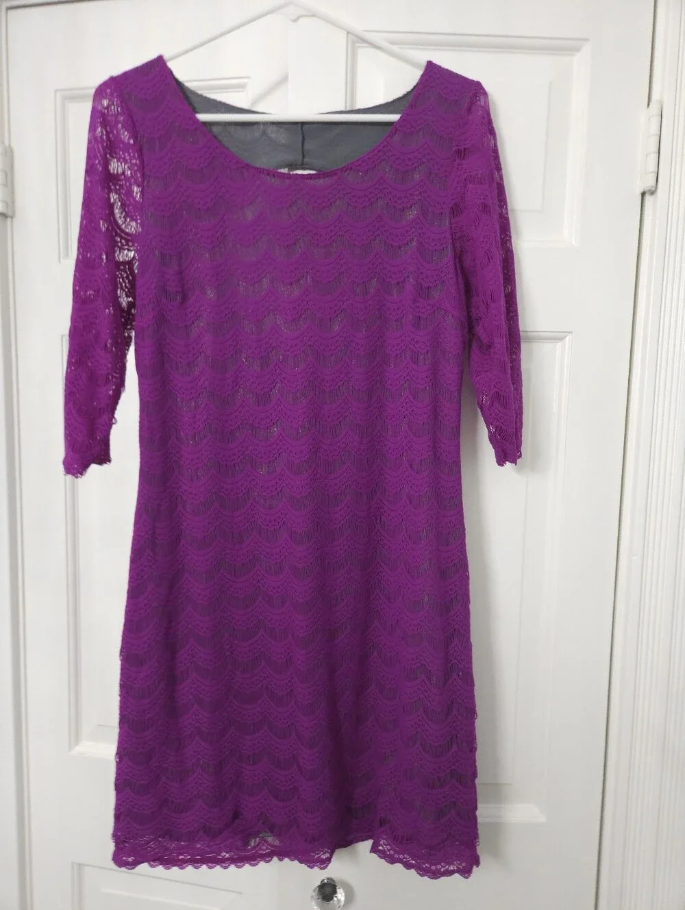 FREE PEOPLE Mini Dress Fuchsia Cut Out Back Size Large